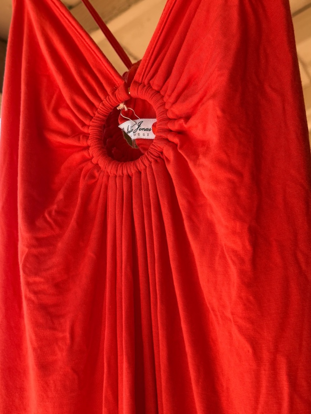 Michelle Jonas Keyhole O Ring halter Maxi Dress 
in Orange - Picture 11 of 11
